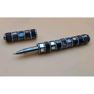 Vintage Handmade Mirror Ballpoint Pen Metal Bead Refillable